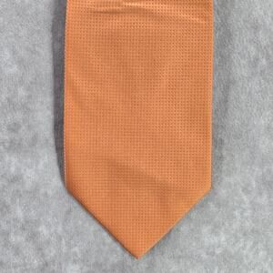 Boca Classics Orange Executive Geometric Pattern Silk Men's Neck Tie NWOT‎